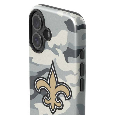 NFL New Orleans Saints Camo iPhone 16 Impact Case